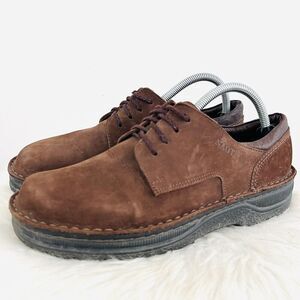 Naot Mens Denali Crazy Horse Brown Suede Leather Lace up Loafer Shoes ~ EU41 US8